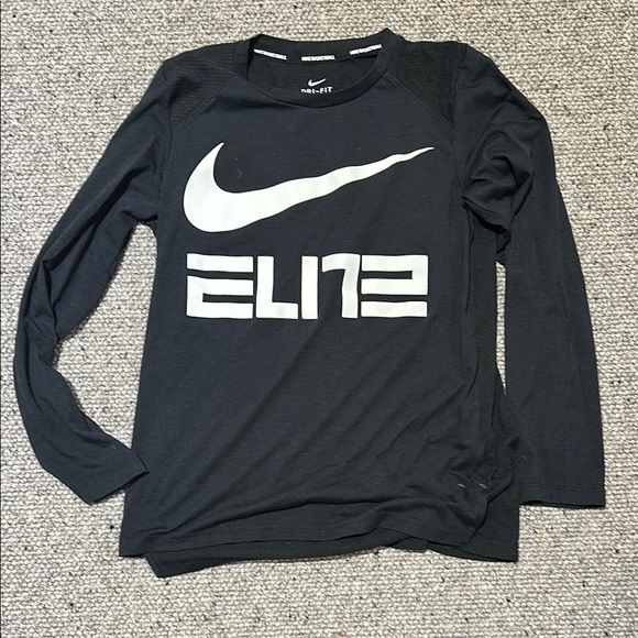 Nike Black Long Sleeve Elite Shirt - Picture 1 of 1